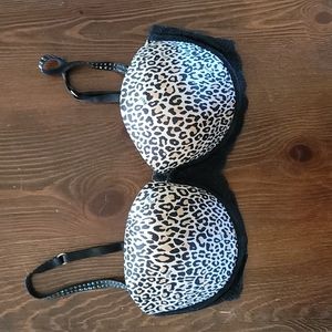 Pink Leopard Print Bra